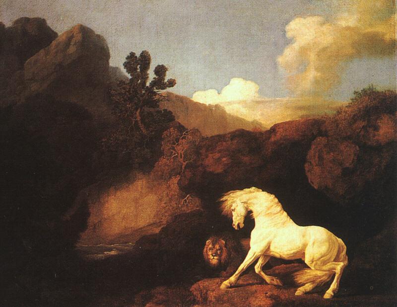 George Stubbs A Horse Frightened by a Lion Germany oil painting art